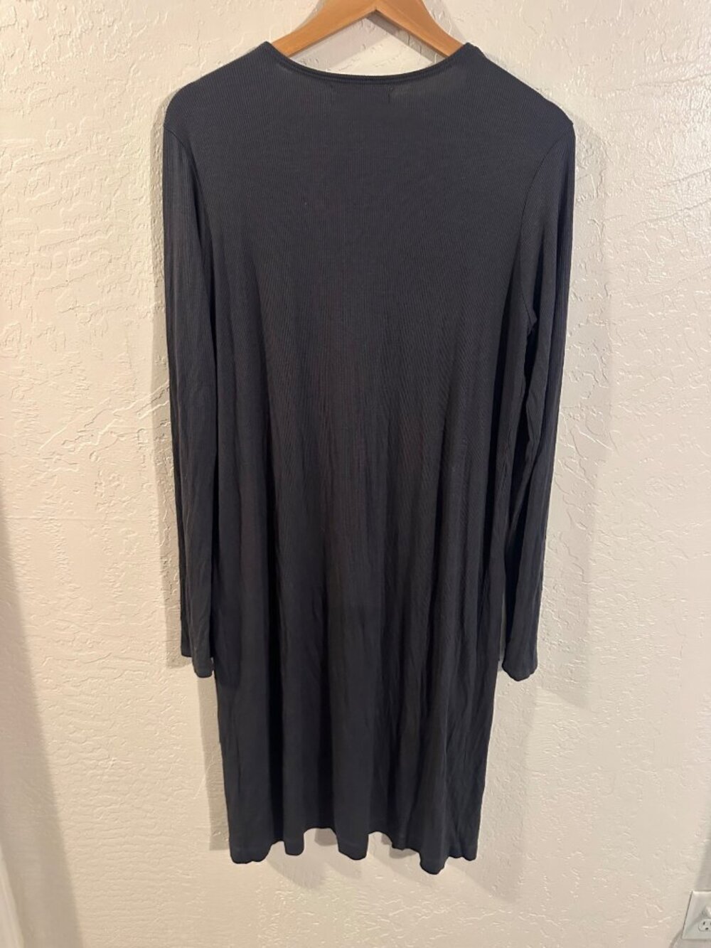 Spiritual Gangster Long Ribbed Buttery Soft Open Fall Duster Cardigan Sweater - Picture 9 of 9